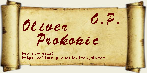 Oliver Prokopić vizit kartica